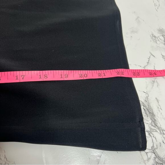 Alice + Olivia black silk layered pleat neckline top - Picture 3 of 5